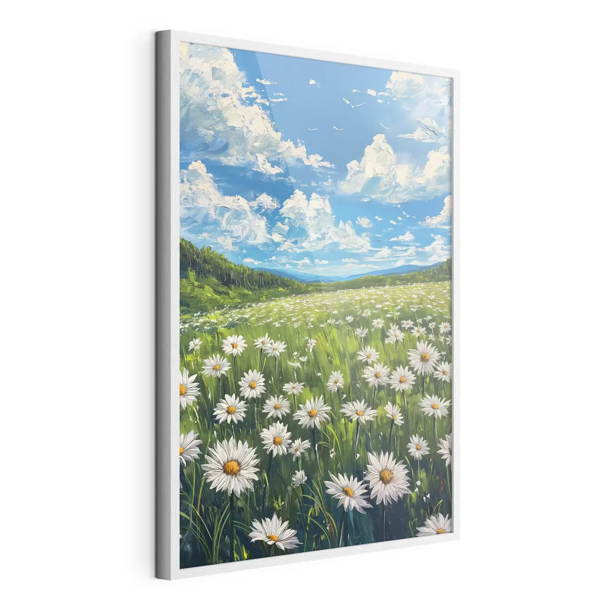 Poster paysage de marguerites sur le terrain f40255