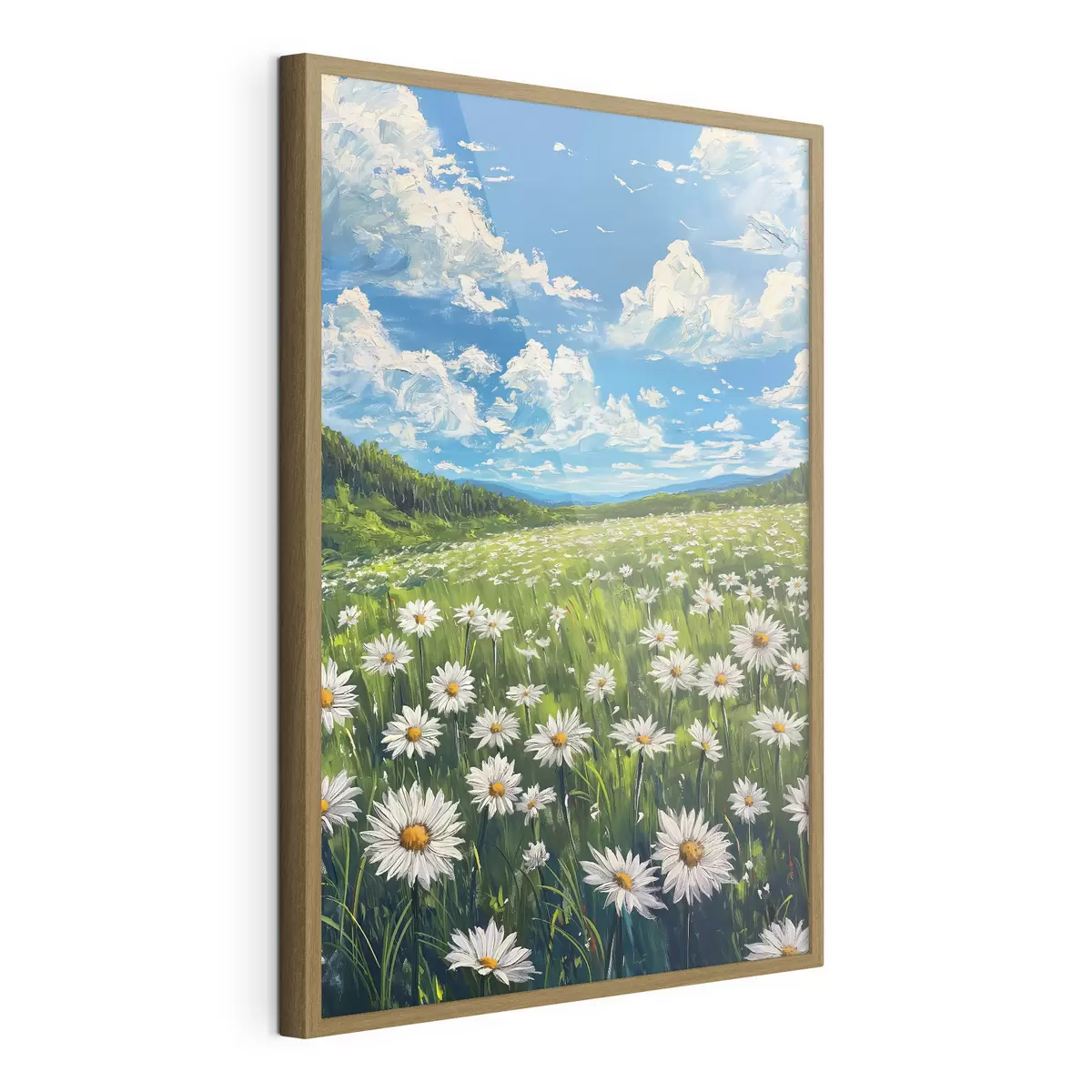 Poster paysage de marguerites sur le terrain f40255