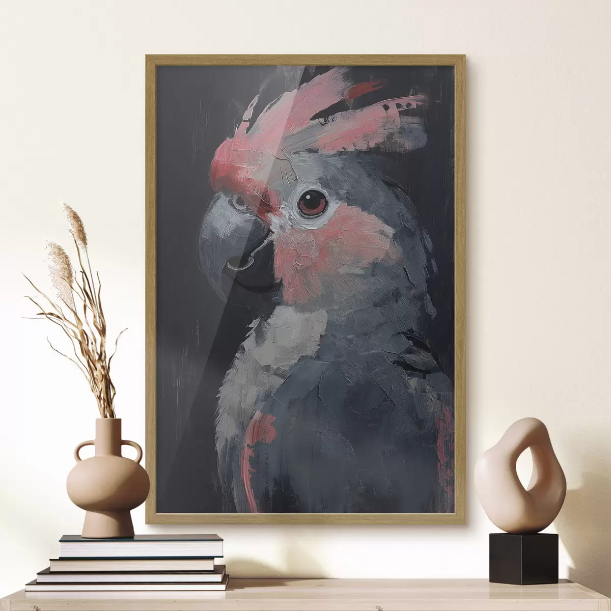 Poster Le perroquet est peint à l'acrylique f40266