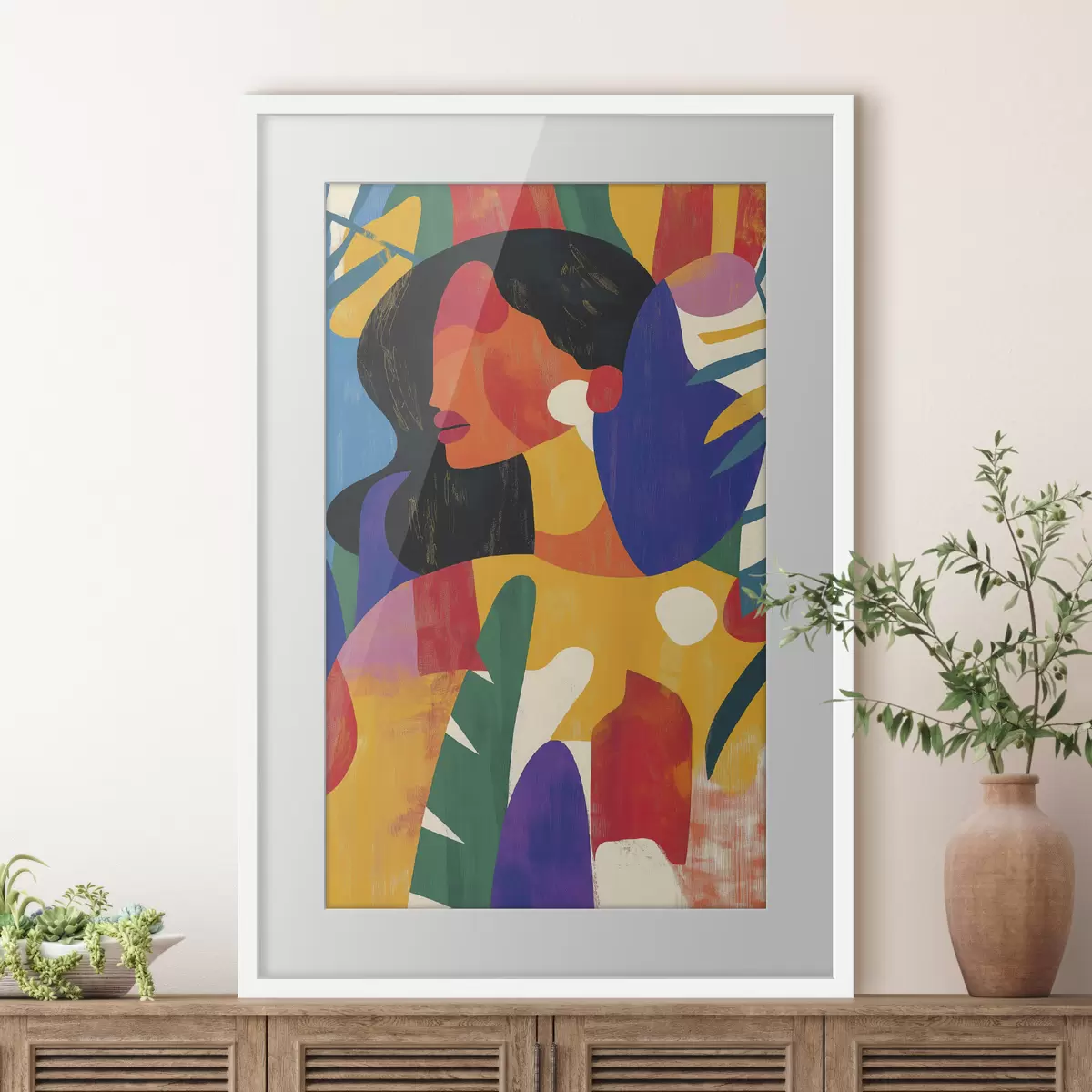 Poster Portrait en couleurs vives f40275