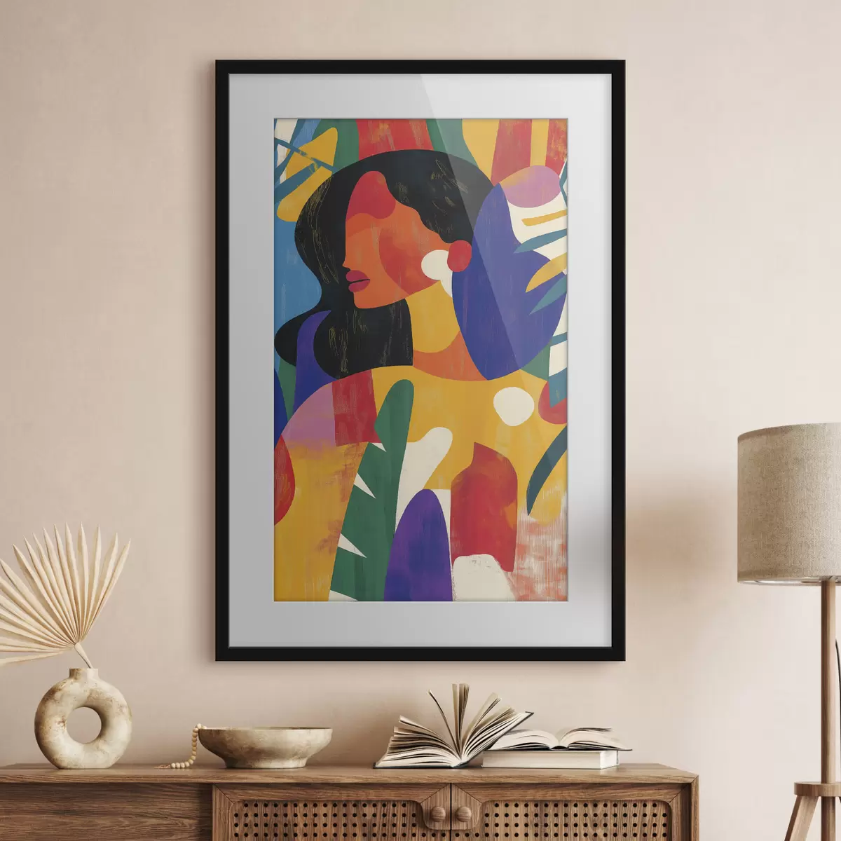 Poster Portrait en couleurs vives f40275