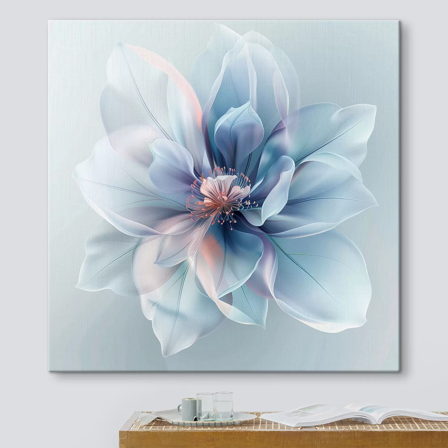 Tableau Grande fleur abstraite s40361
