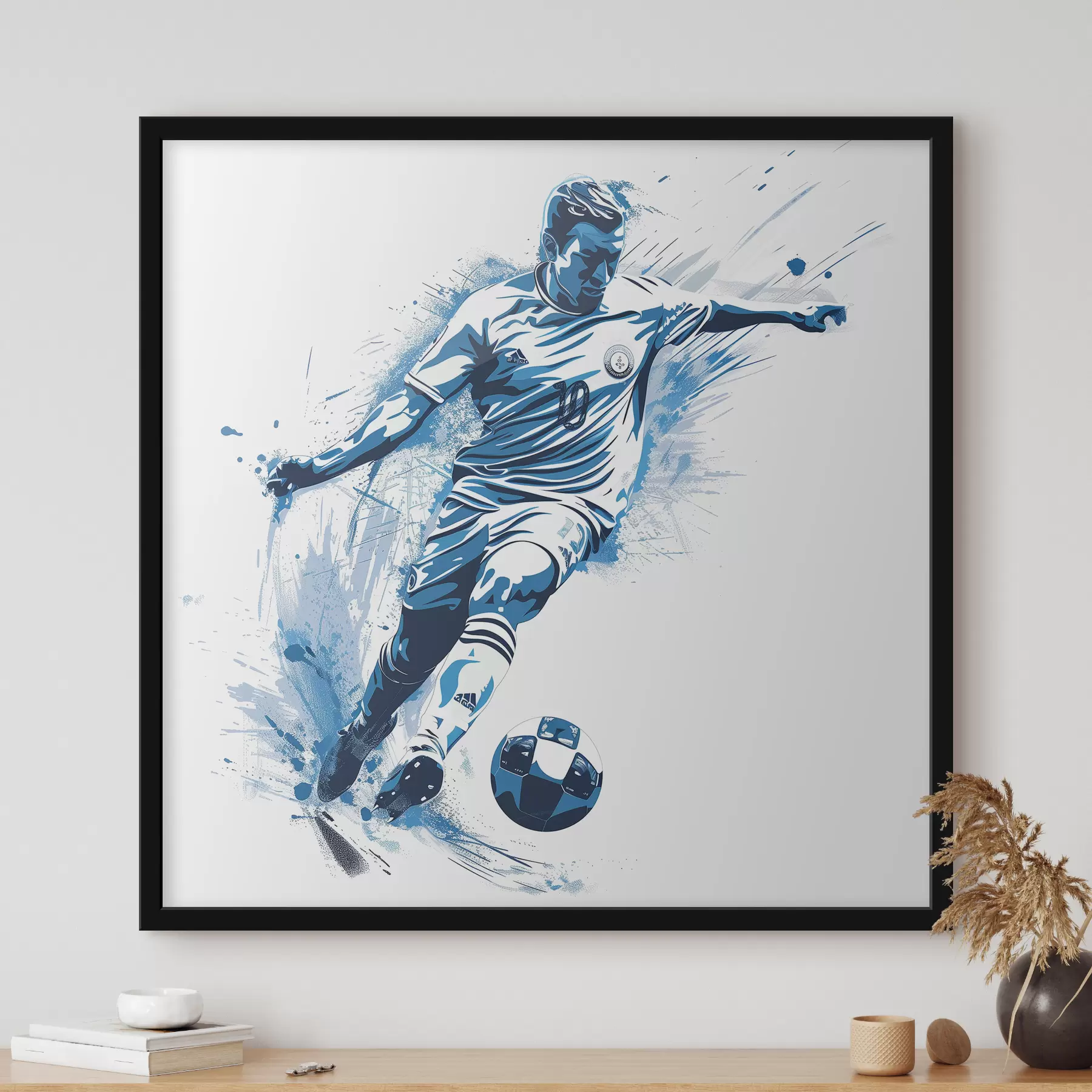 Papier peint Joueur de football sur un fond abstrait f40380