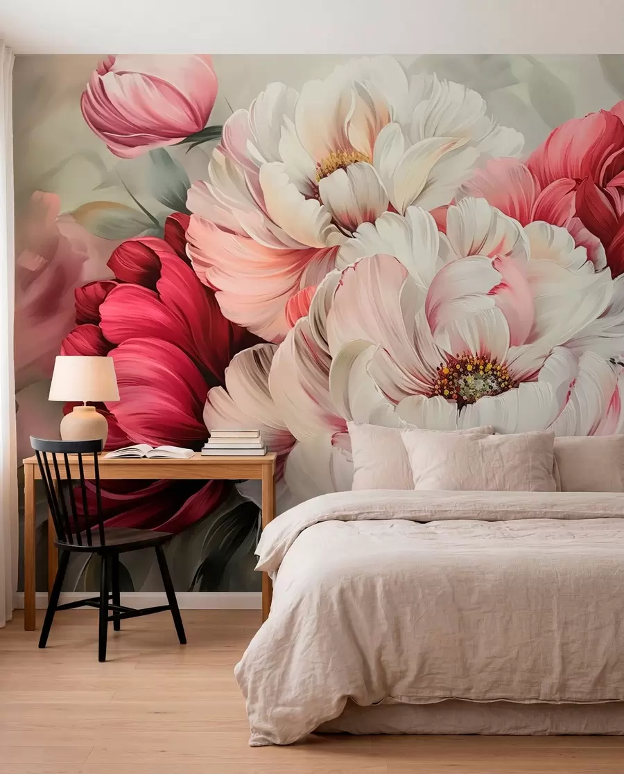 Papier peint Un grand bouquet de pivoines w01038