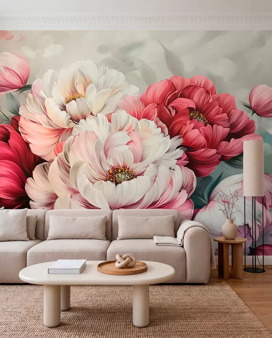 Papier peint Un grand bouquet de pivoines w01038