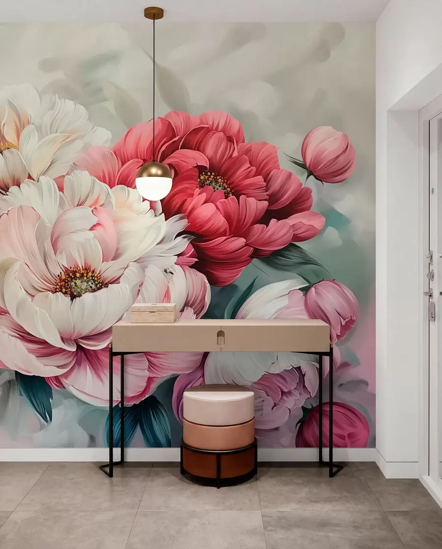 Papier peint Un grand bouquet de pivoines w01038
