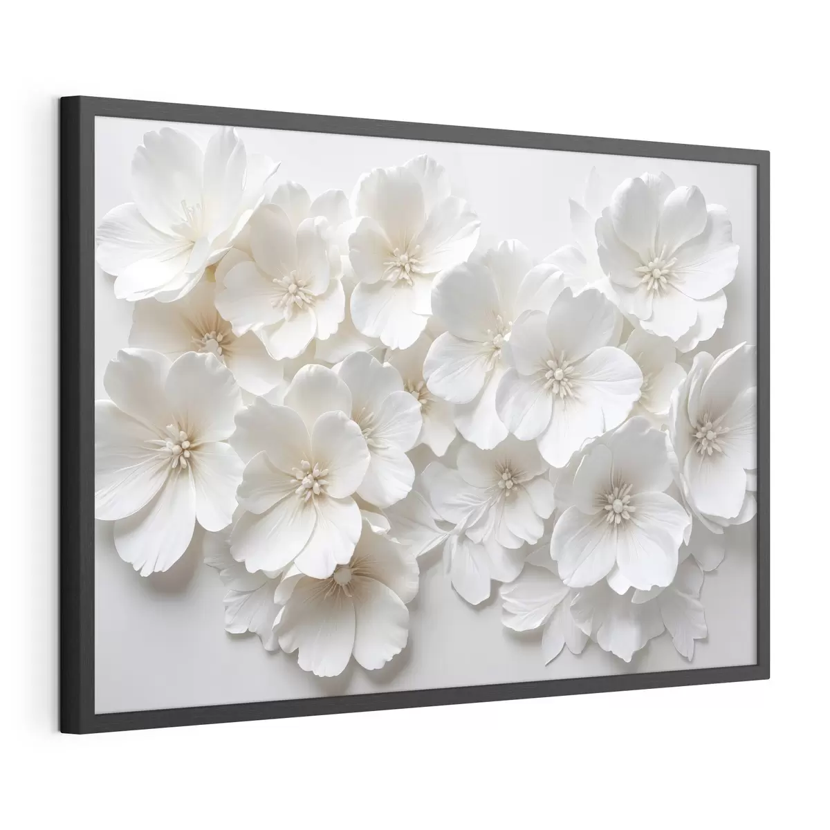 Poster Cascade de fleurs blanches f40548