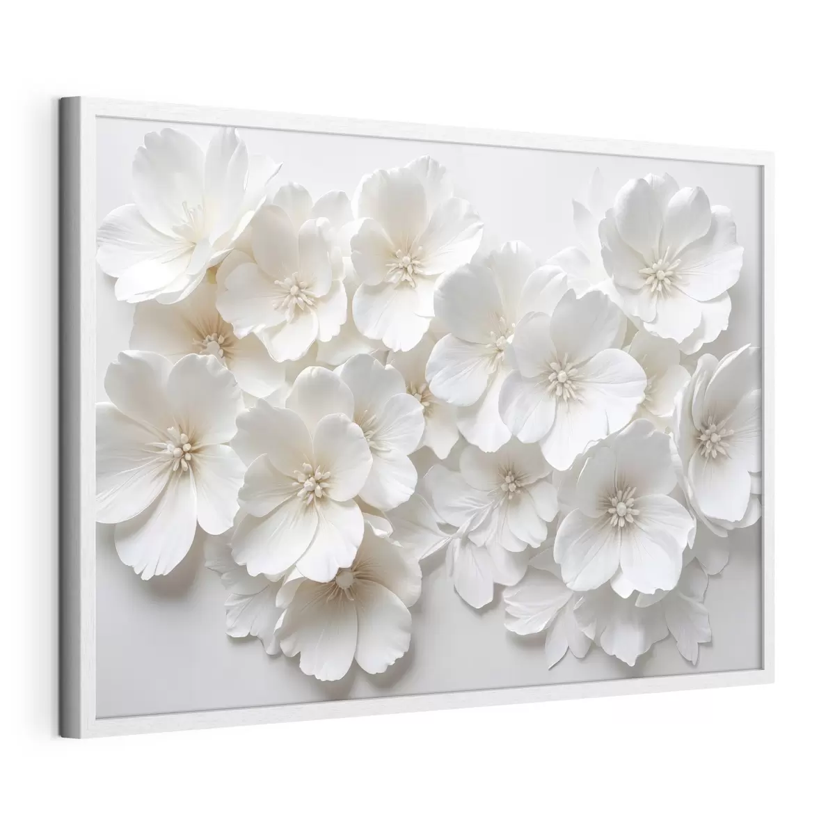 Poster Cascade de fleurs blanches f40548