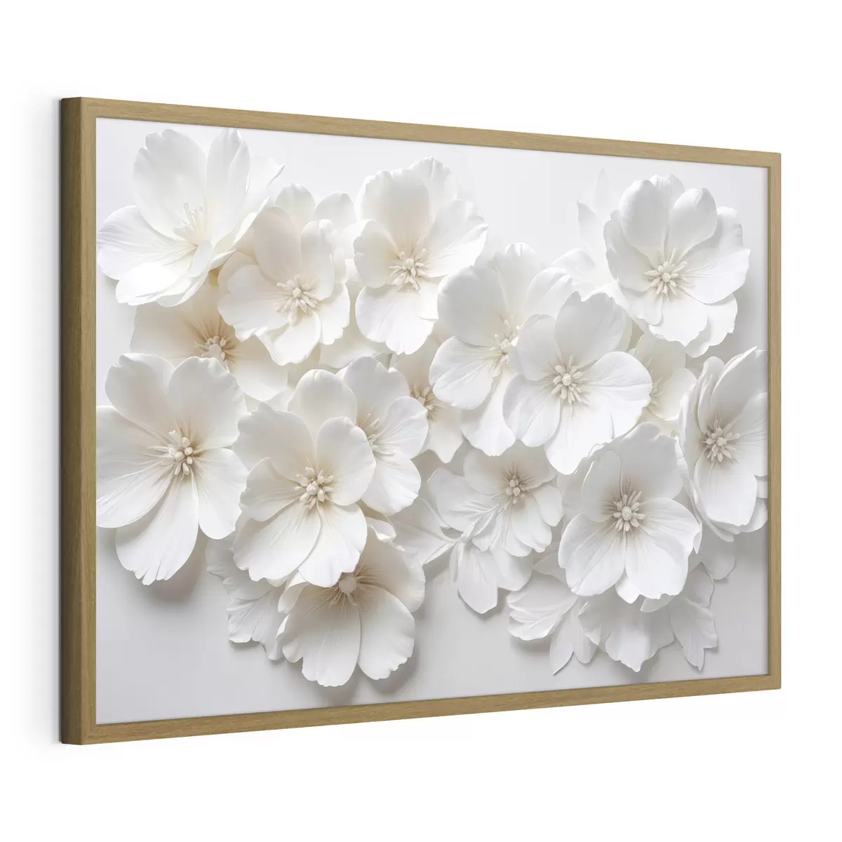 Poster Cascade de fleurs blanches f40548