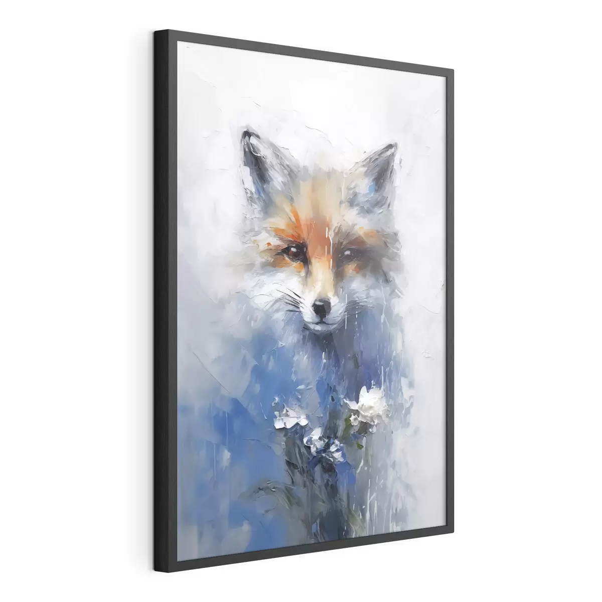 Poster Renard en bleu f40524