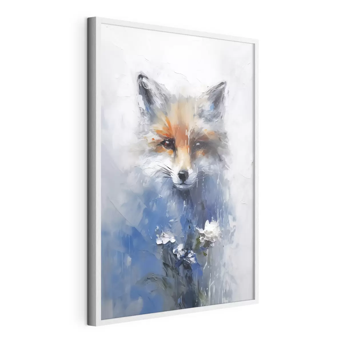 Poster Renard en bleu f40524