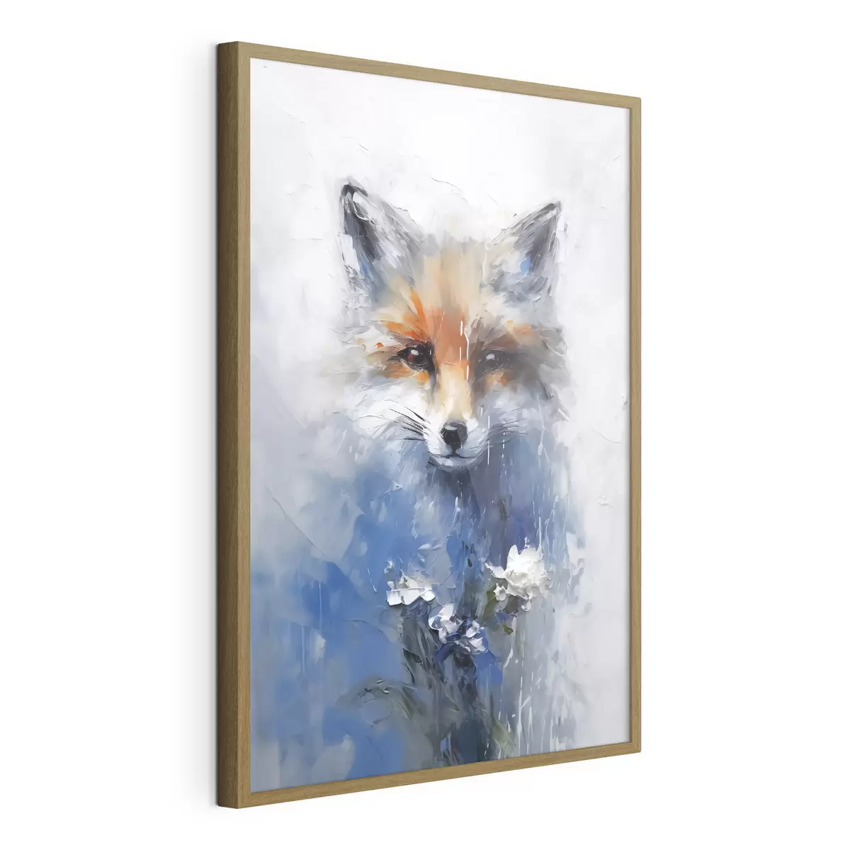 Poster Renard en bleu f40524