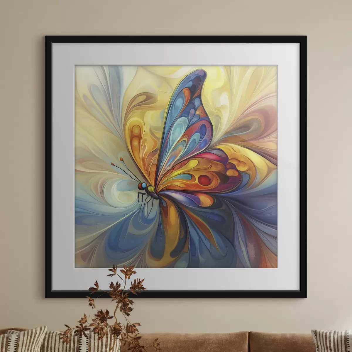 Poster Papillon abstrait f40451
