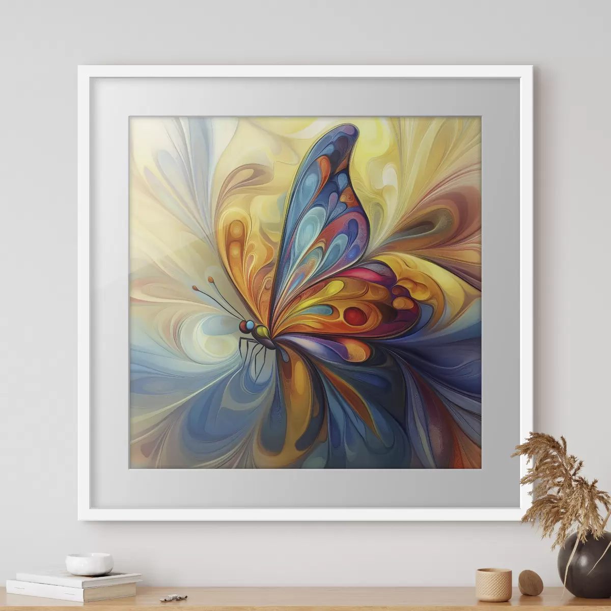 Poster Papillon abstrait f40451