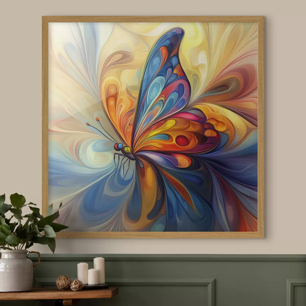 Poster Papillon abstrait f40451