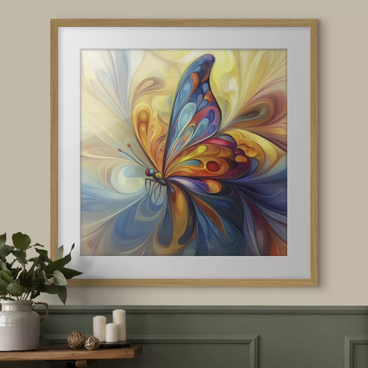 Poster Papillon abstrait f40451