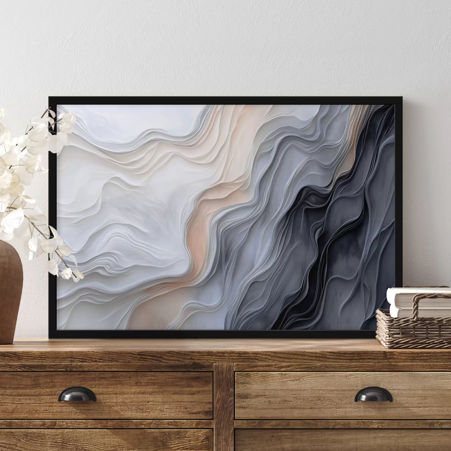Papier peint Vagues abstraites avec imitation de texture f40507