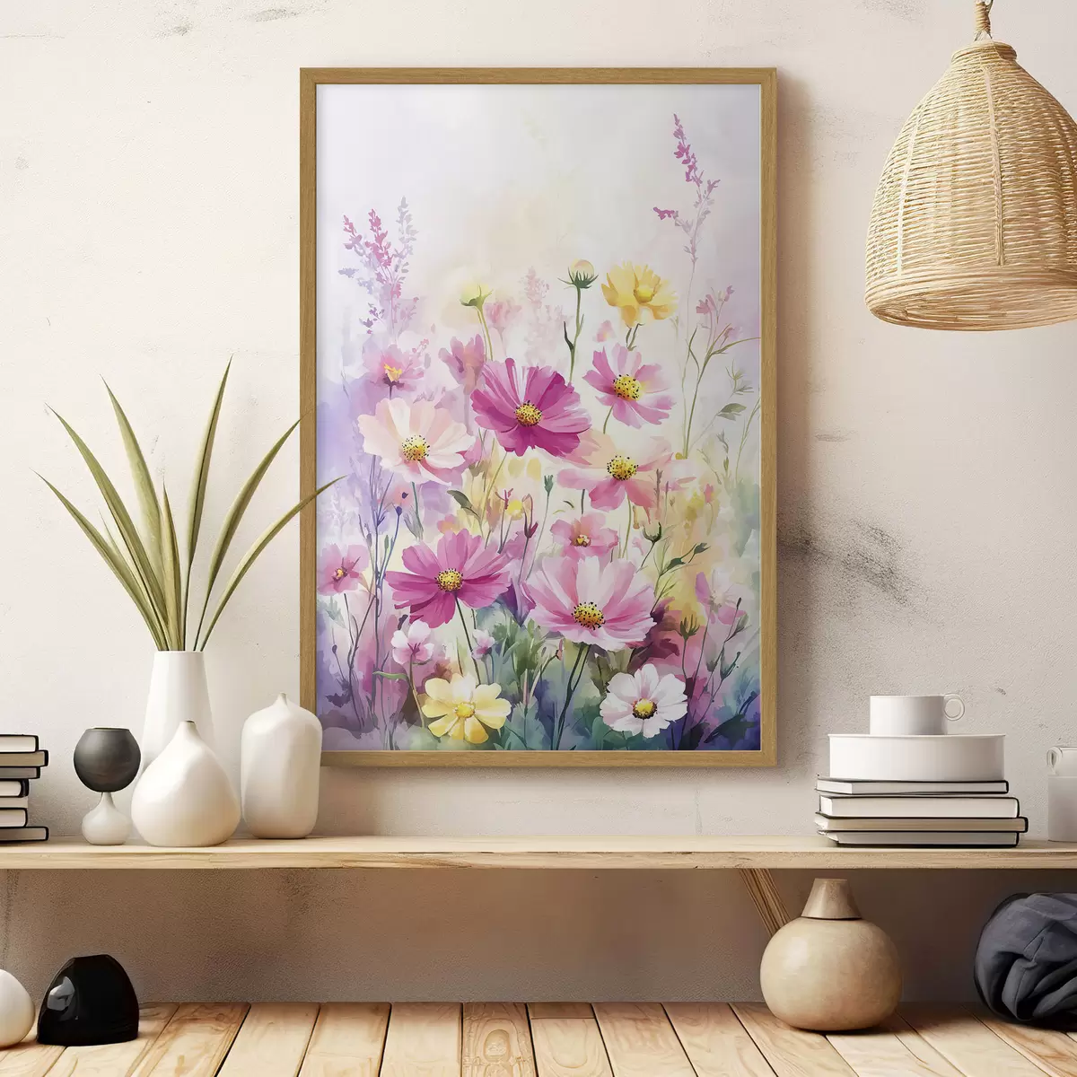 Poster Fleurs sauvages abstraites à l'aquarelle f40538