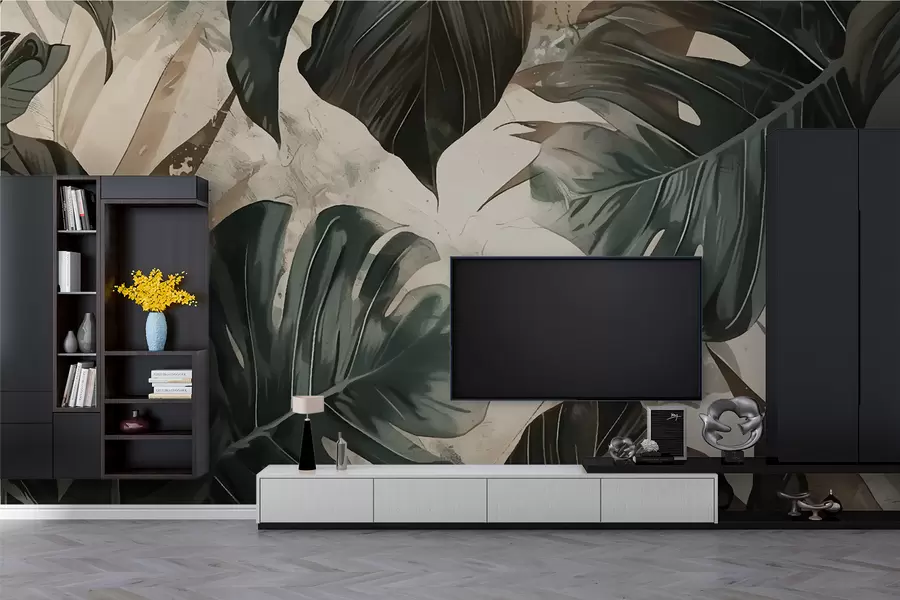 Papier peint Grandes feuilles w00999