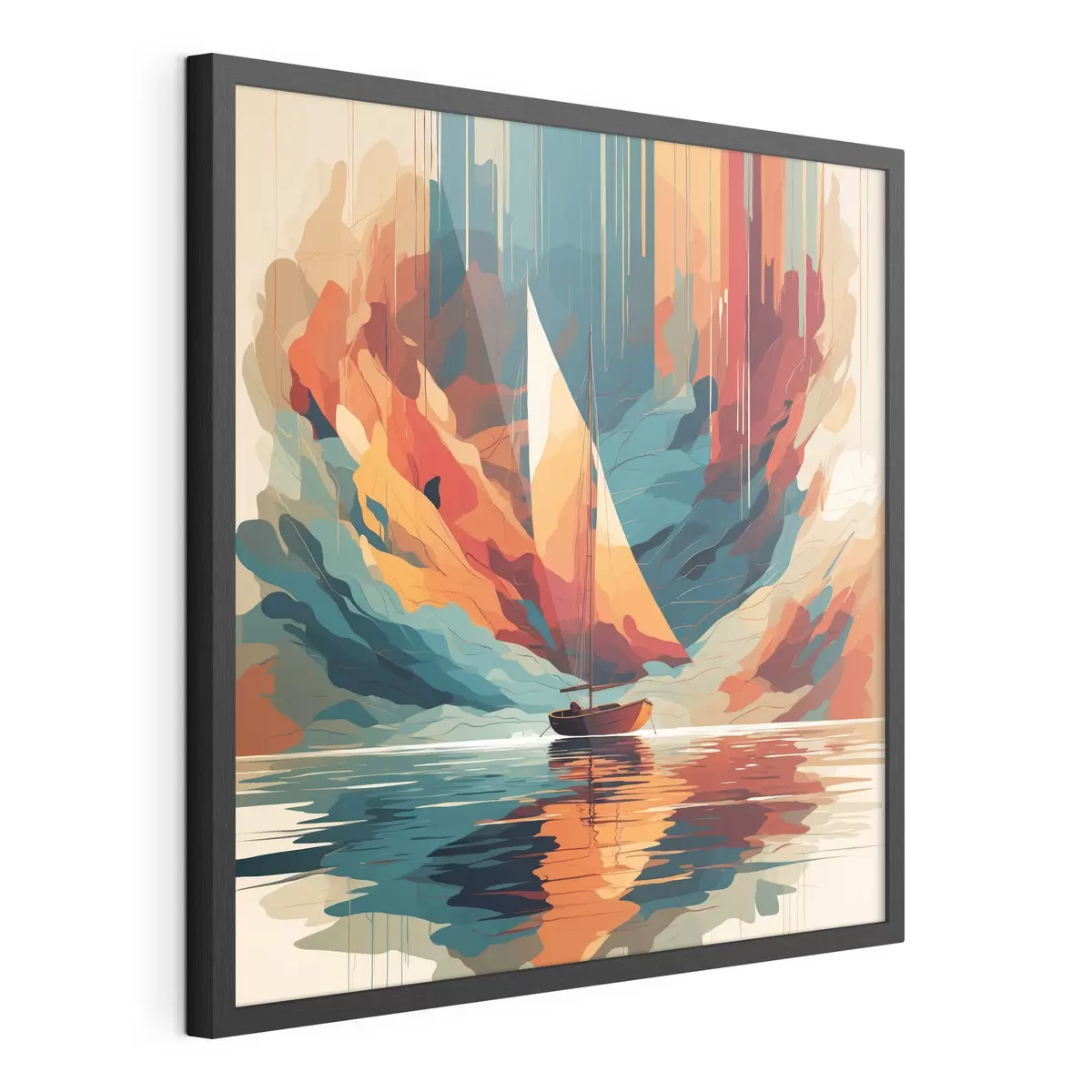 Poster Bateau sur le lac en graphiques vectoriels f40462