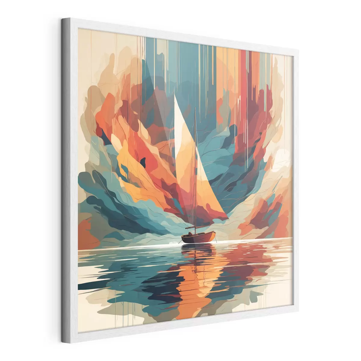Poster Bateau sur le lac en graphiques vectoriels f40462