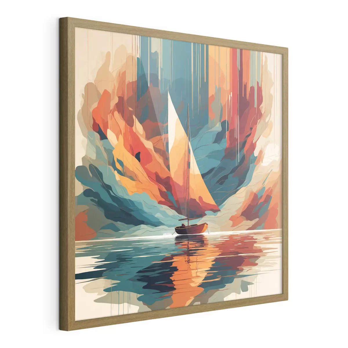 Poster Bateau sur le lac en graphiques vectoriels f40462