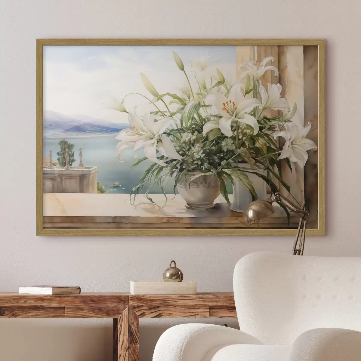 Poster Lys au bord de la mer f40682