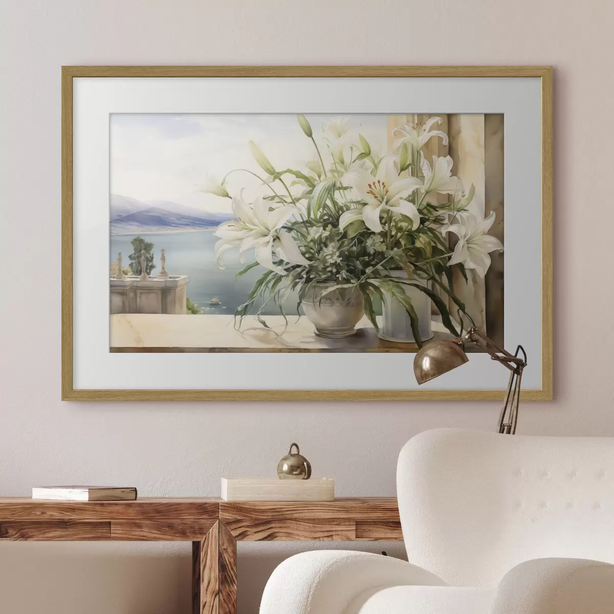 Poster Lys au bord de la mer f40682