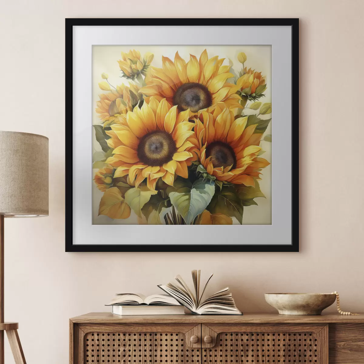 Poster grands tournesols, tournesols jaunes f40710