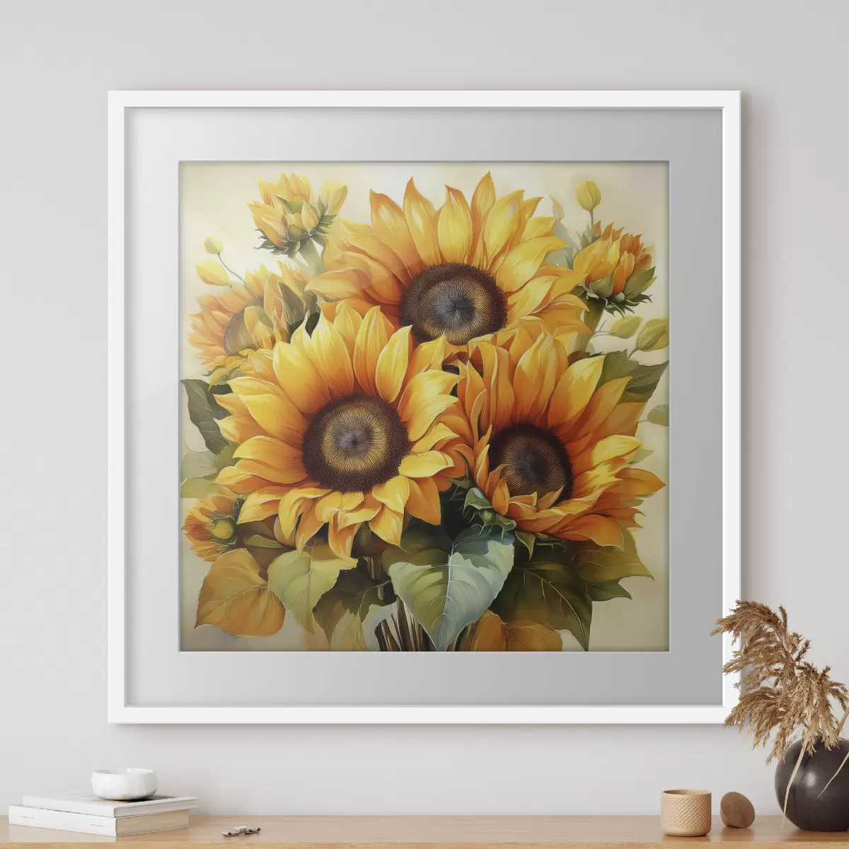 Poster grands tournesols, tournesols jaunes f40710