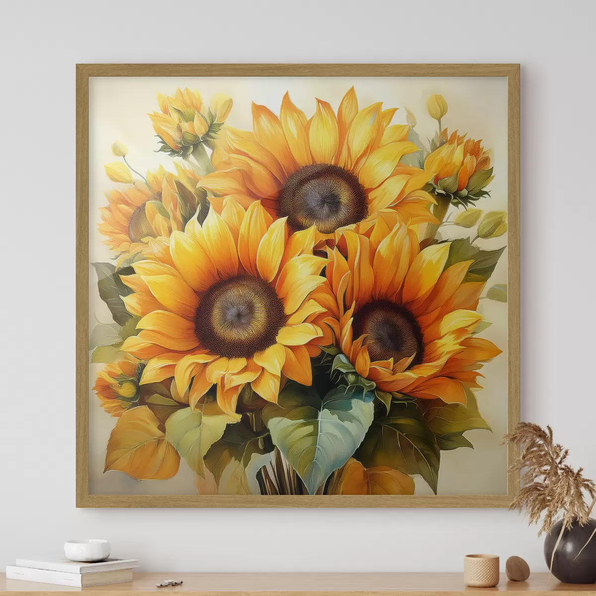Poster grands tournesols, tournesols jaunes f40710