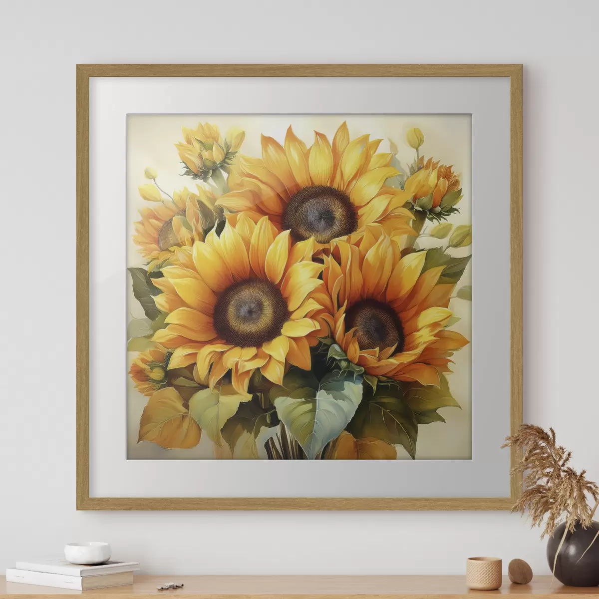 Poster grands tournesols, tournesols jaunes f40710