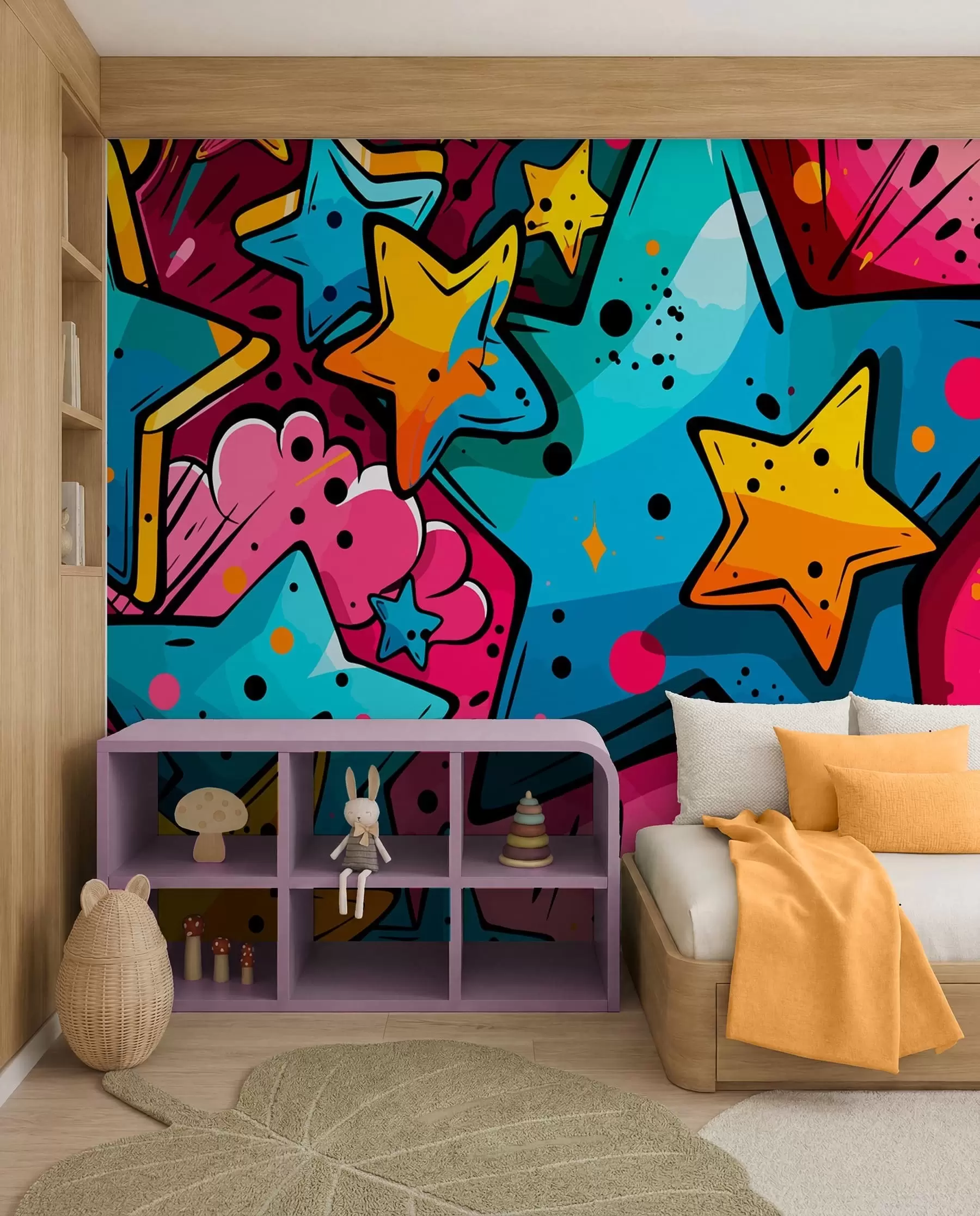 Papier peint Éclat de couleurs pop w01063