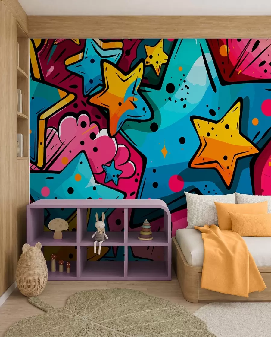 Papier peint Éclat de couleurs pop w01063