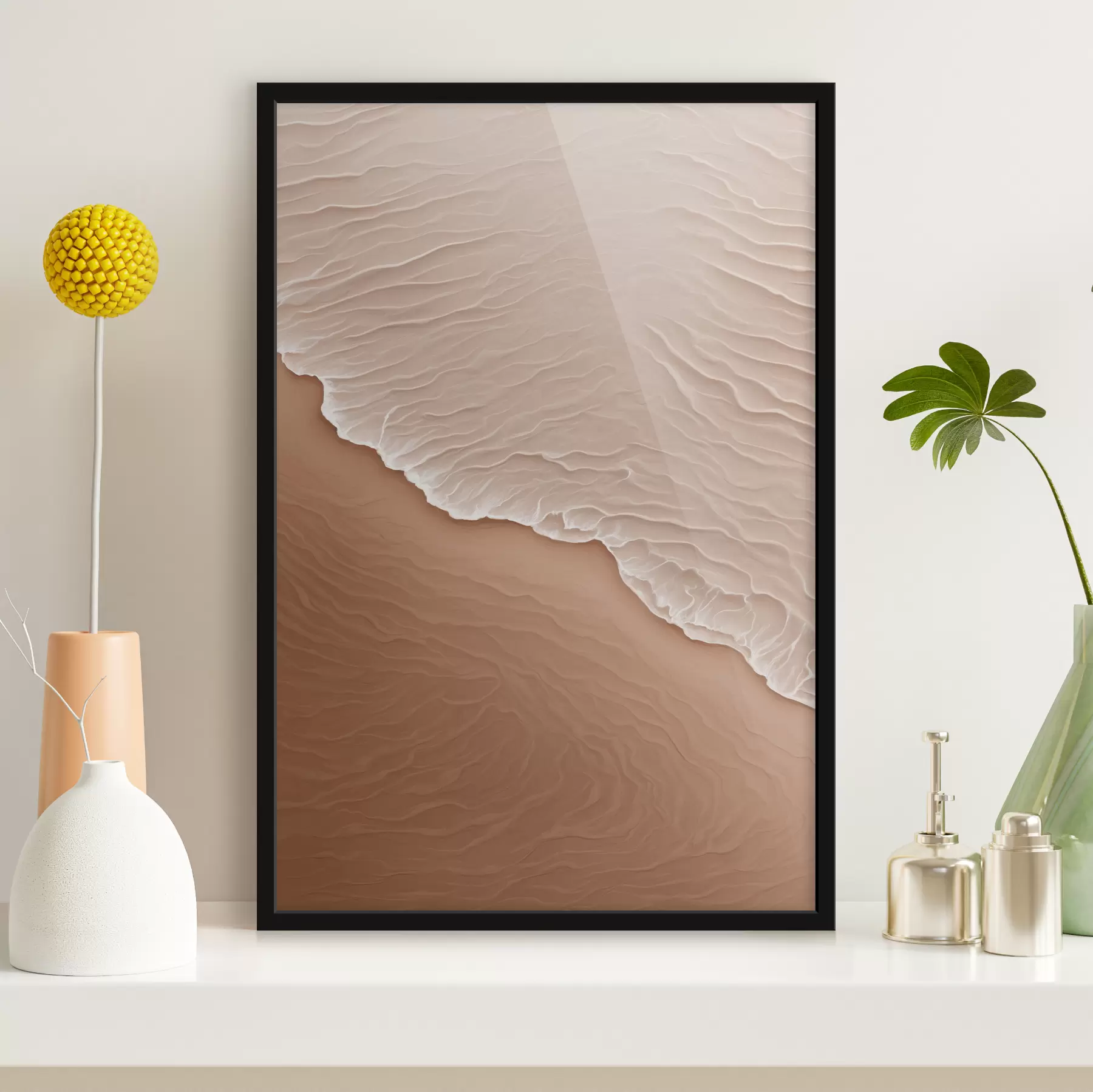 Tableau Eau et sable abstraits f40626