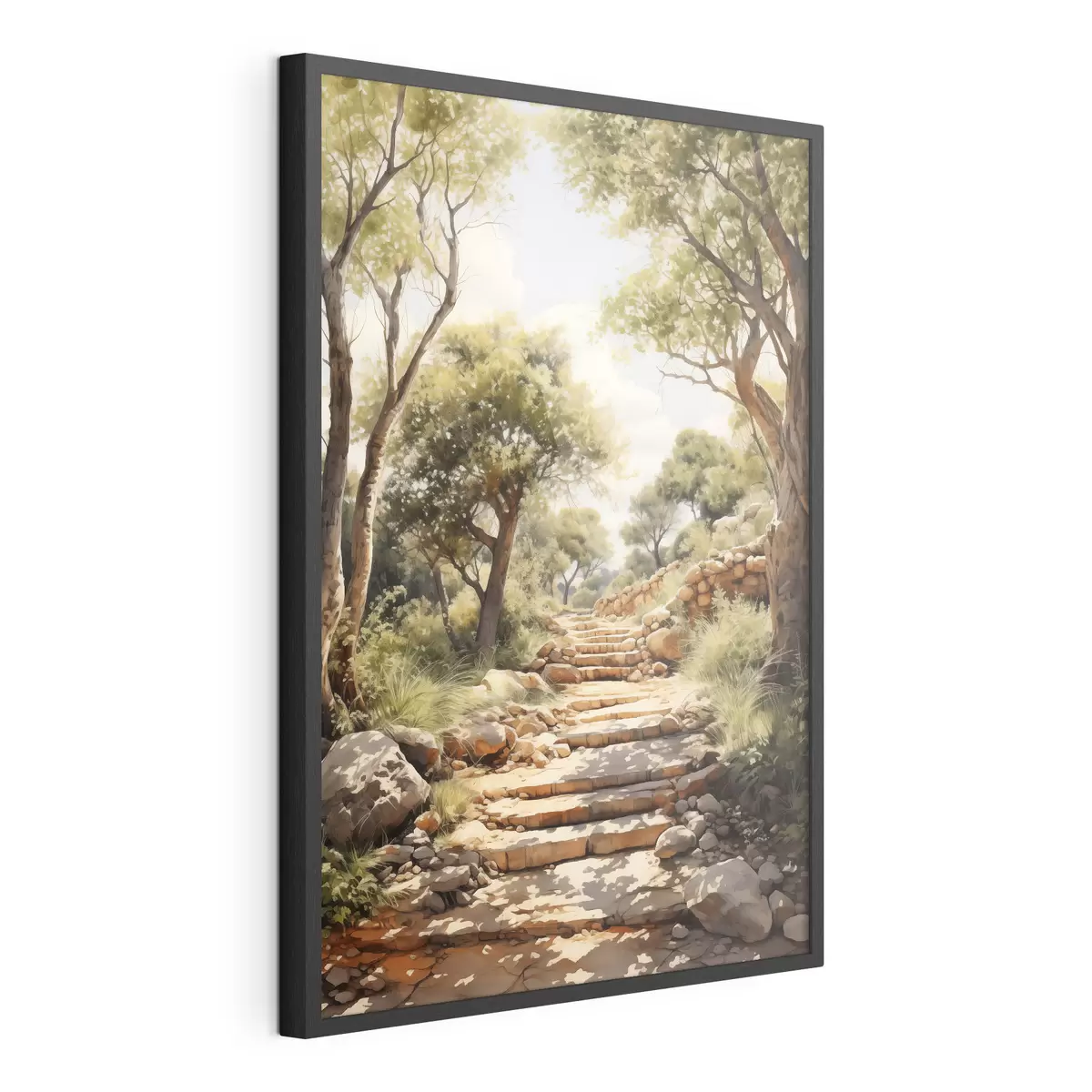 Poster Chemin dans le parc imitation aquarelle f40804