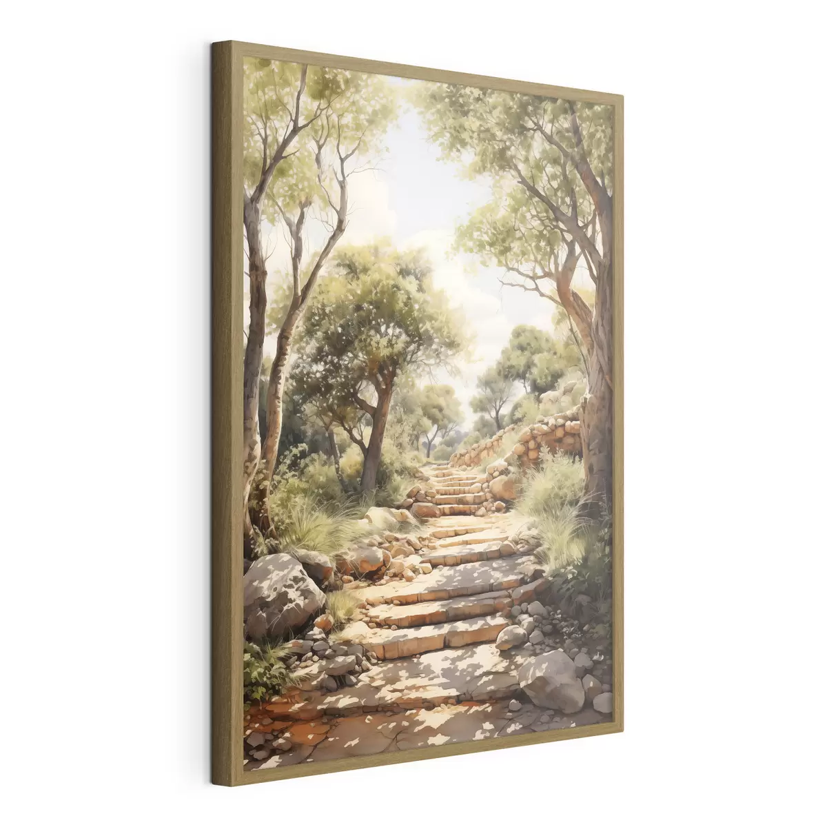 Poster Chemin dans le parc imitation aquarelle f40804