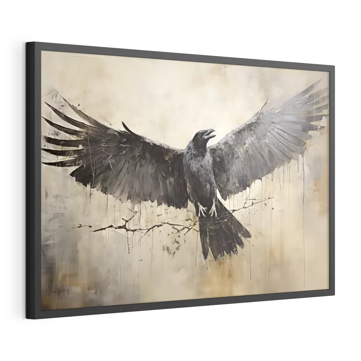 Poster Le corbeau noir déploie ses ailes f40809