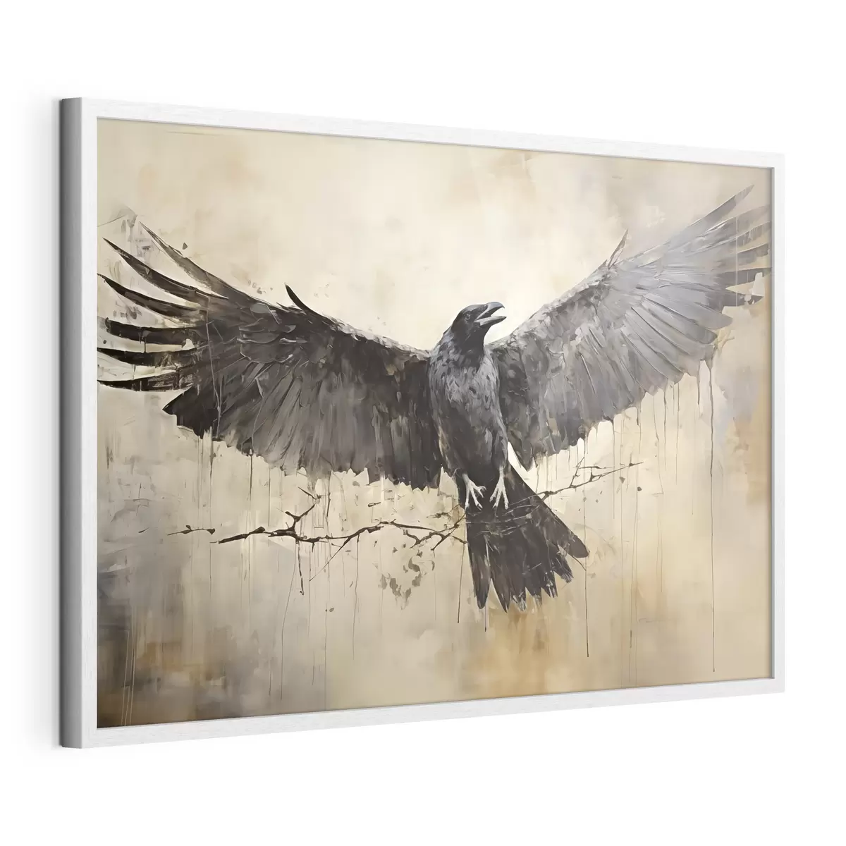 Poster Le corbeau noir déploie ses ailes f40809