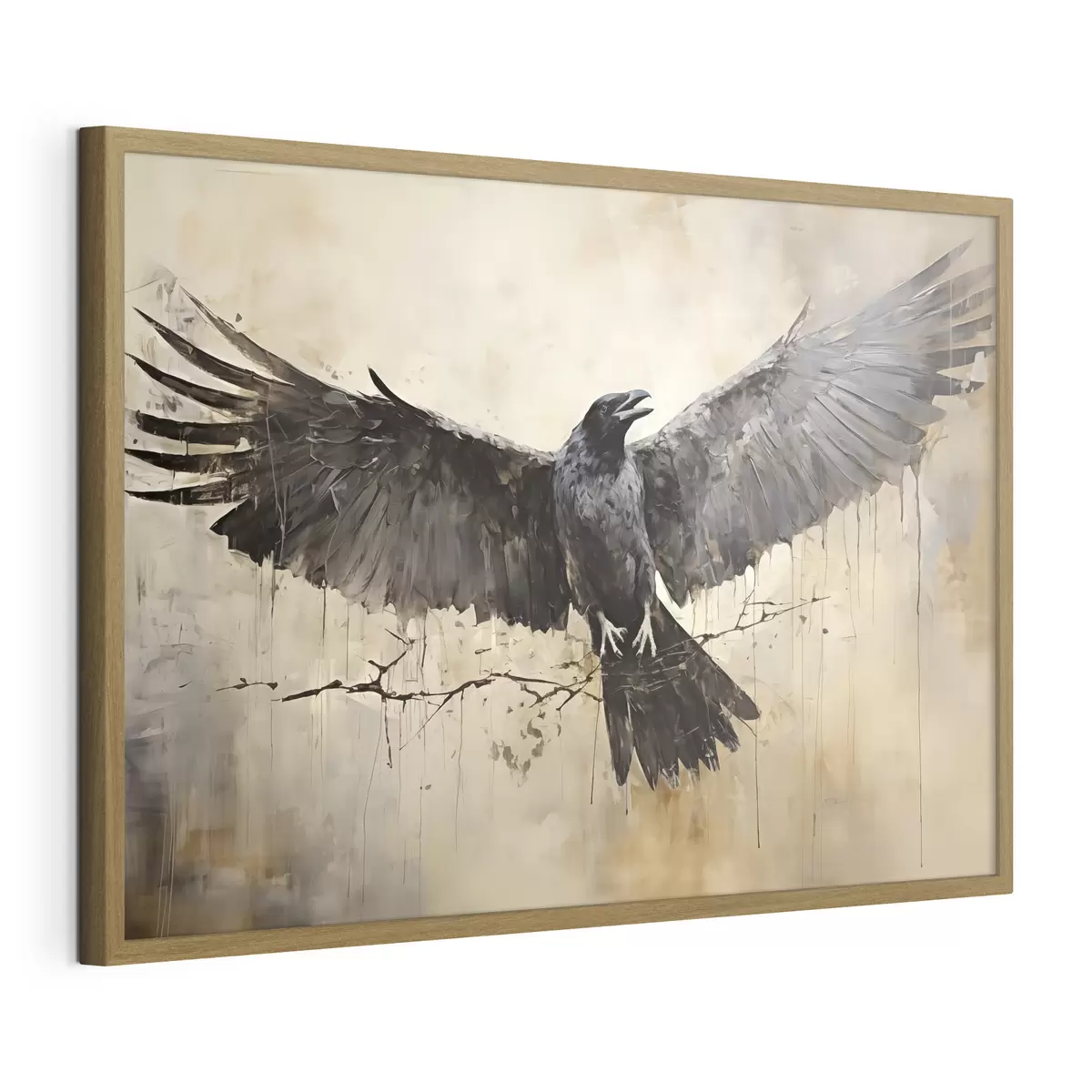 Poster Le corbeau noir déploie ses ailes f40809
