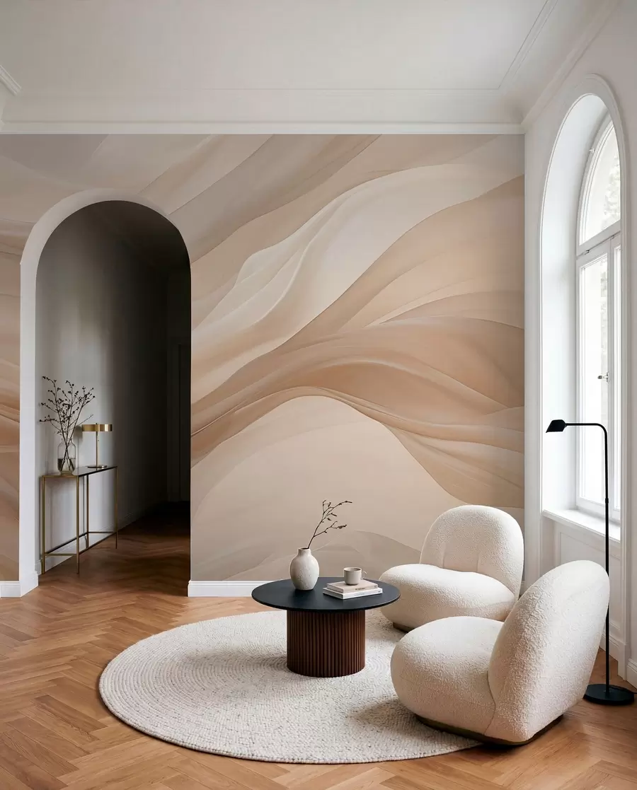 Papier peint Fond beige délicat w01641