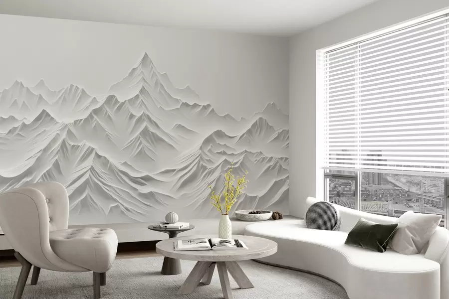 Papier peint Montagnes grises w01644