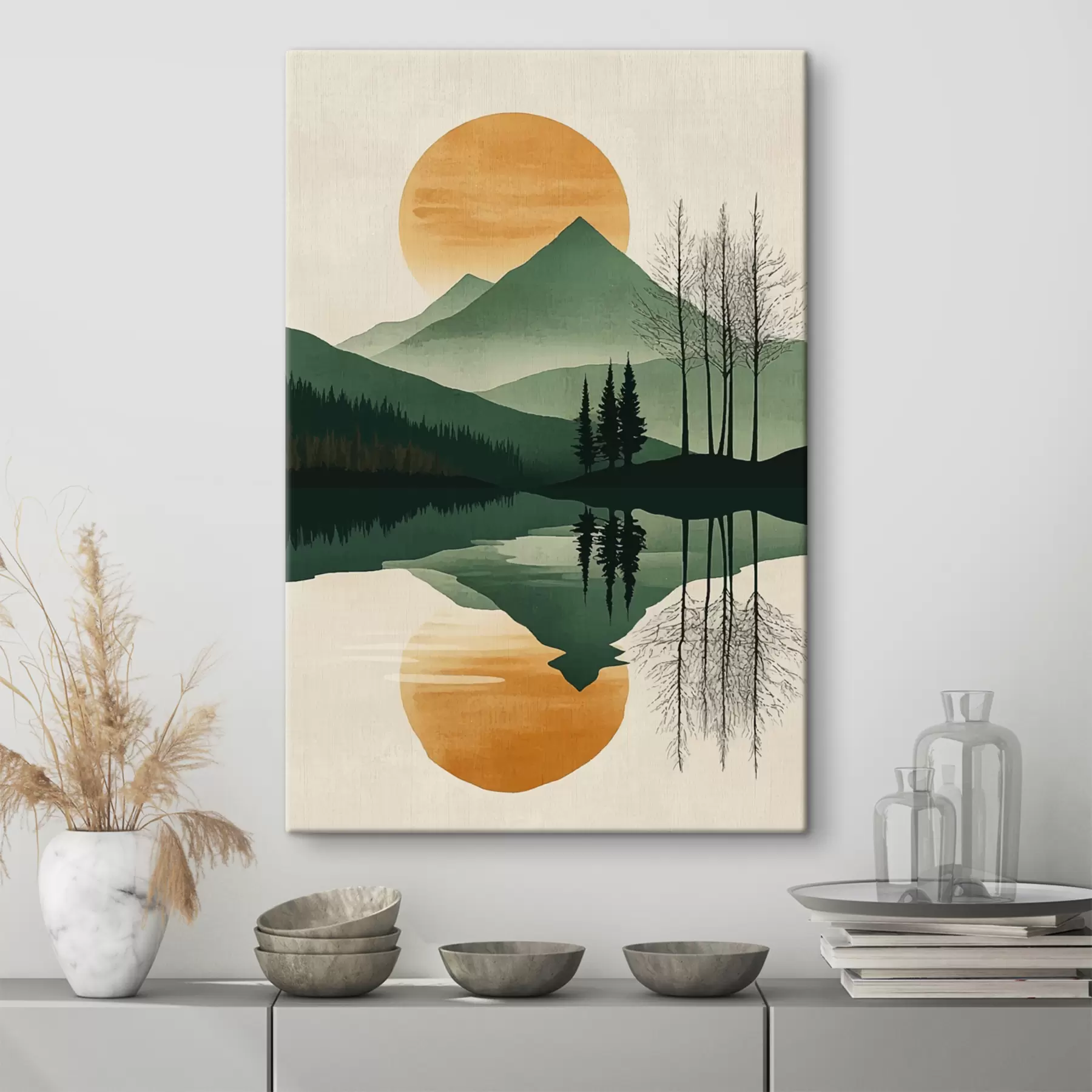 Papier peint Montagnes et lever de soleil s40832