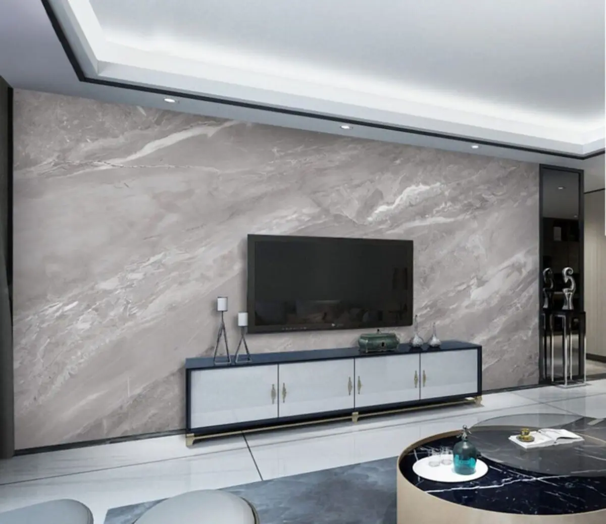 Papier peint Monde, textile et gratte-ciel u31214