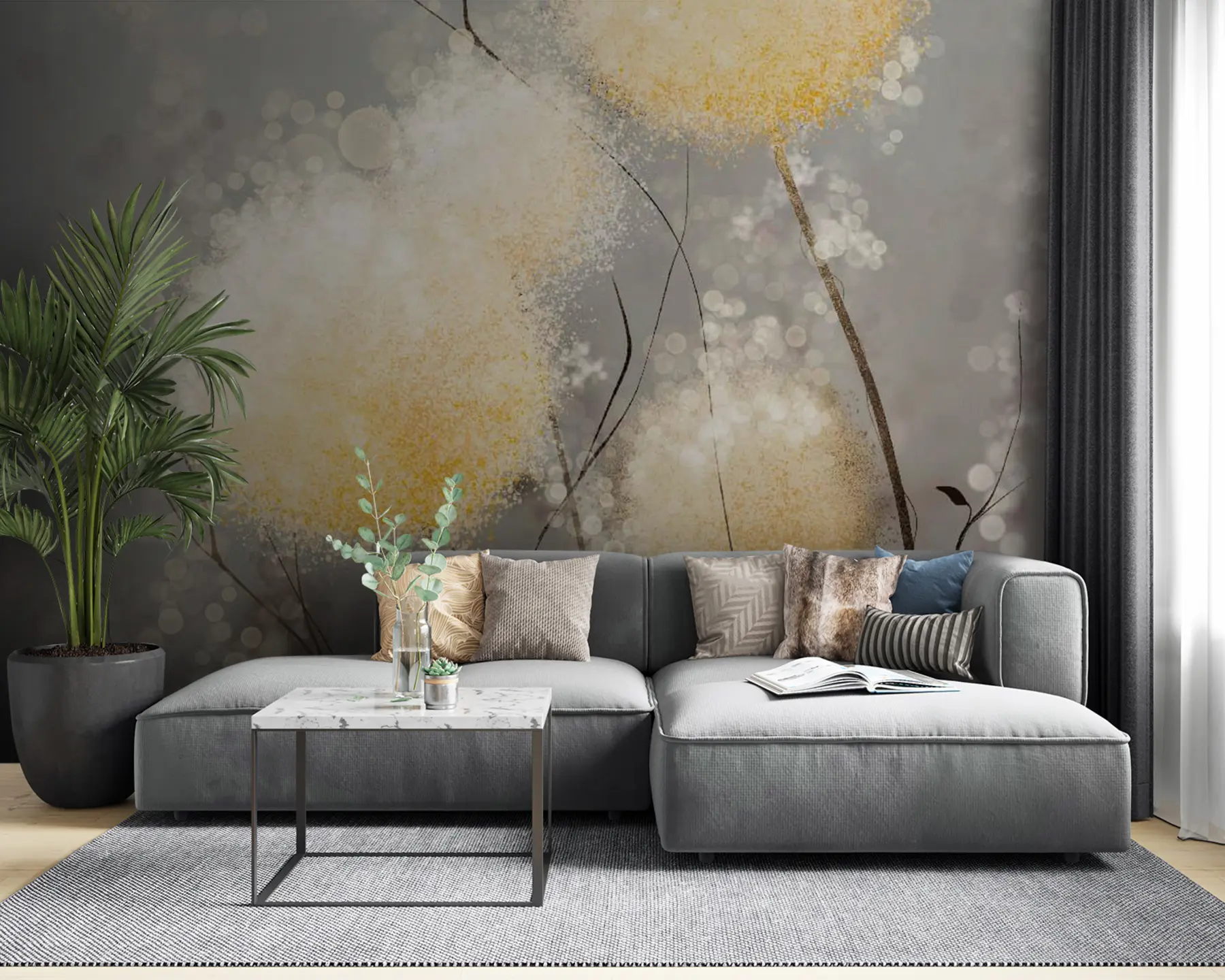 Papier peint Fleur de pissenlit féerique u33910