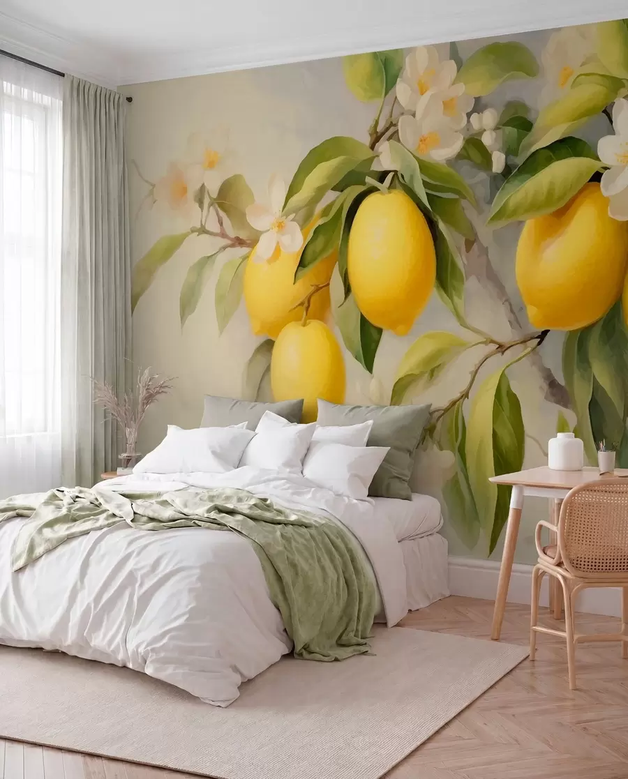 Papier peint Citrons w01136