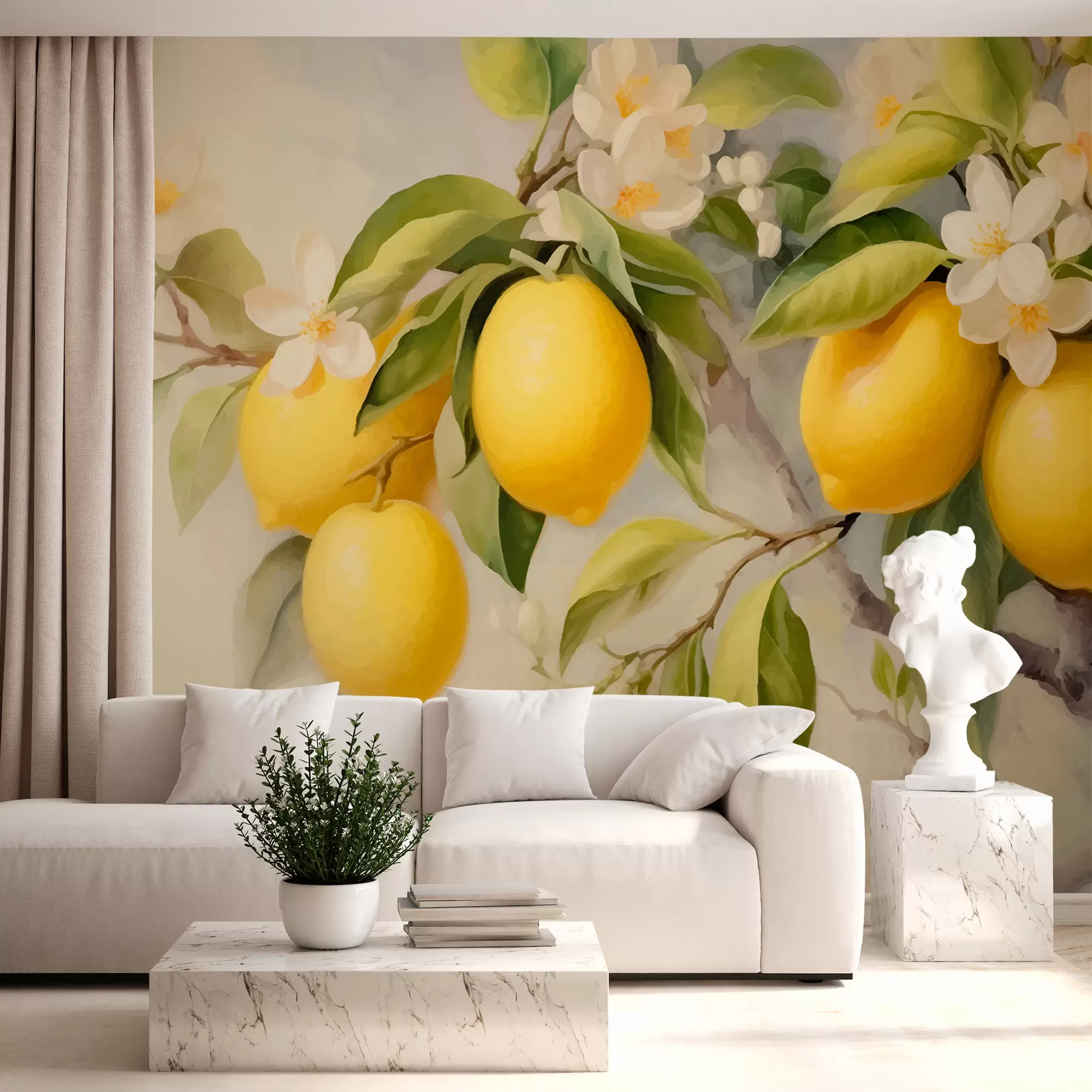 Papier peint Citrons w01136
