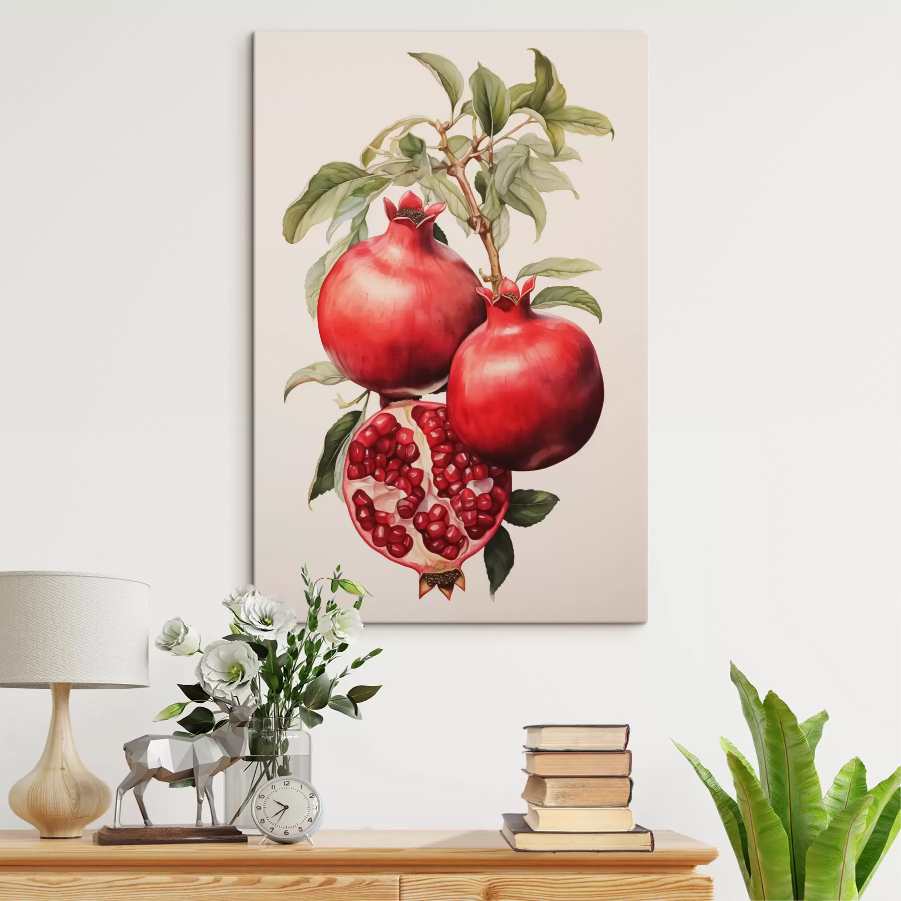Tableau Grenades mûres sur une branche s40884
