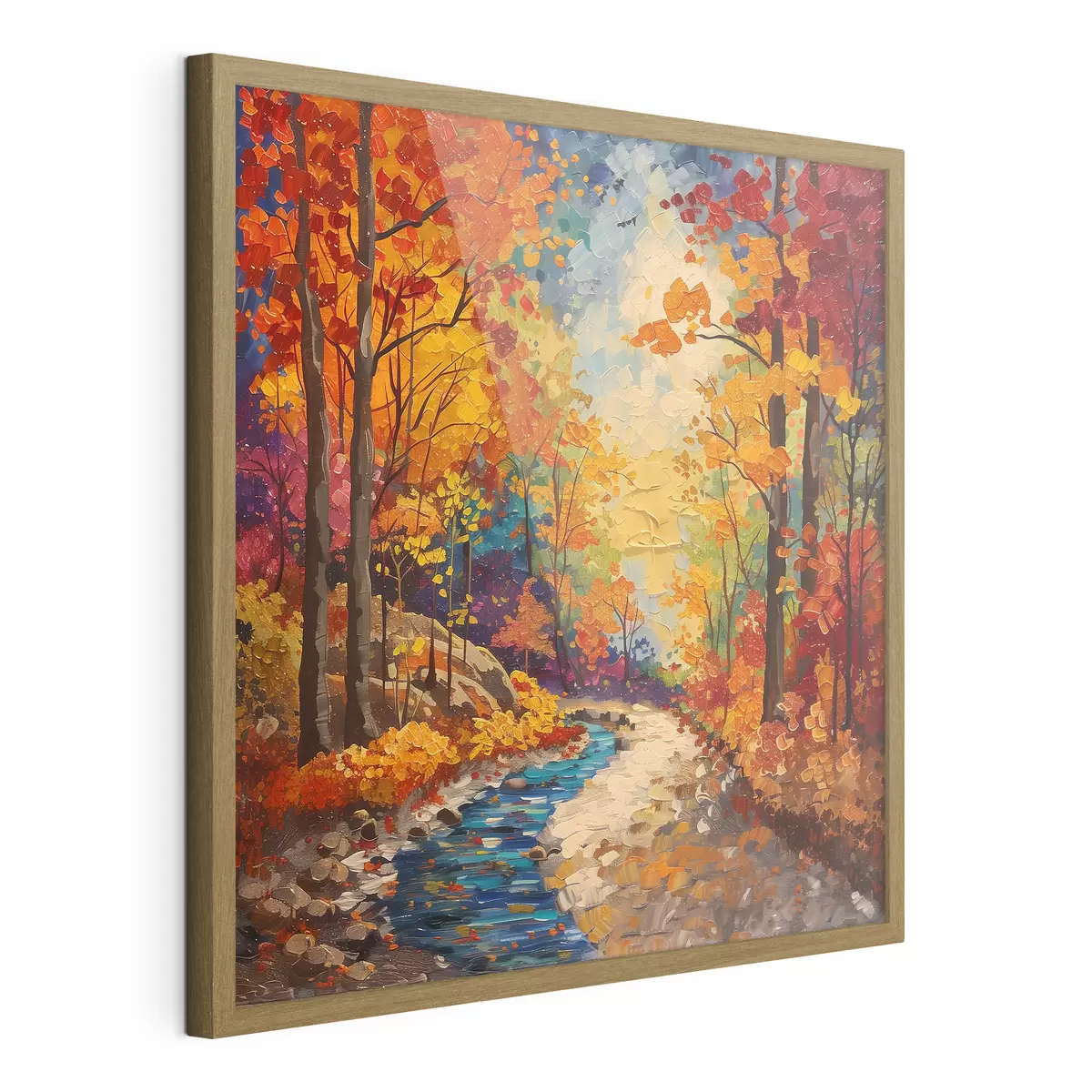 Poster Chemin dans la forêt avec des peintures à l'aquarelle f40901