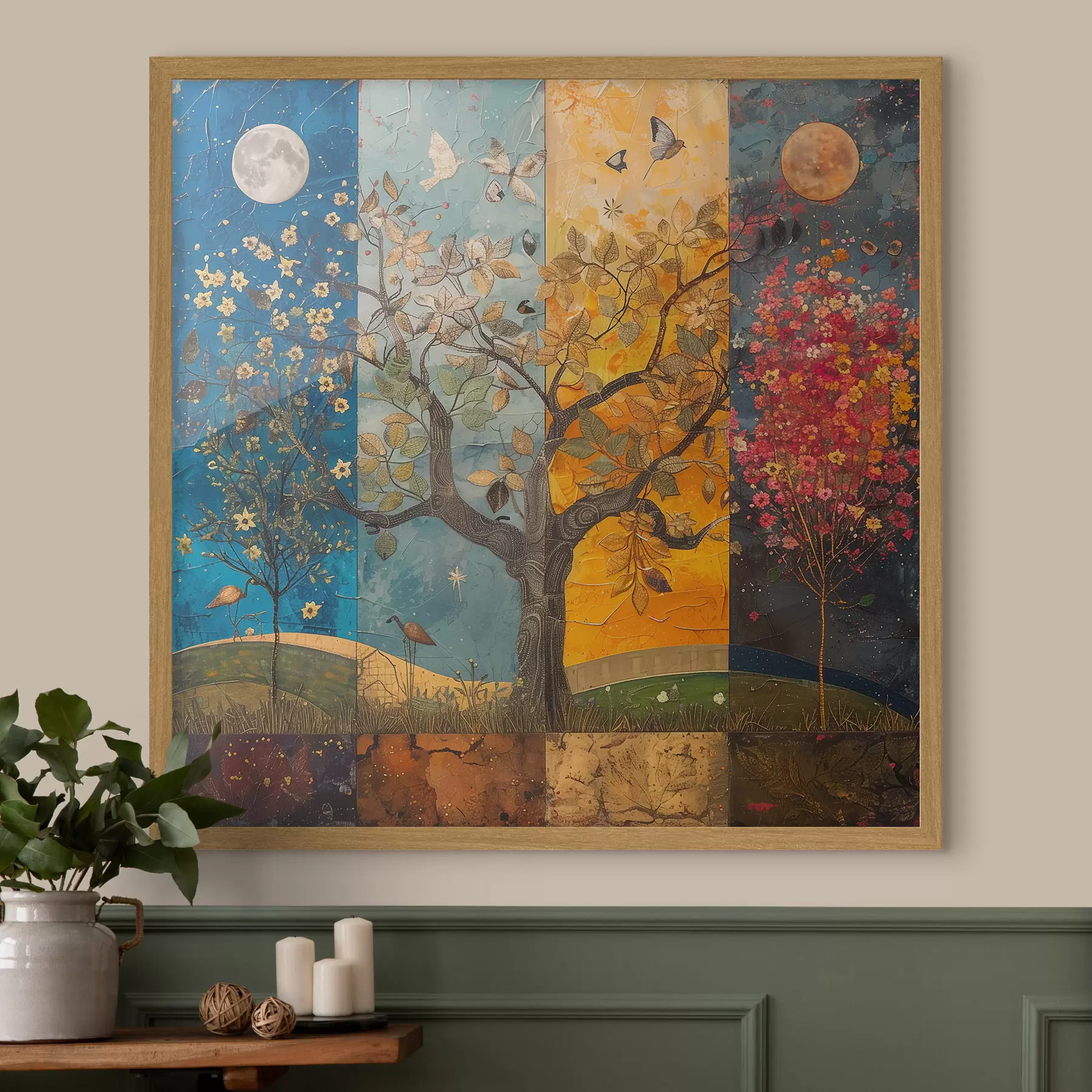 Papier peint L’arbre des saisons f40921